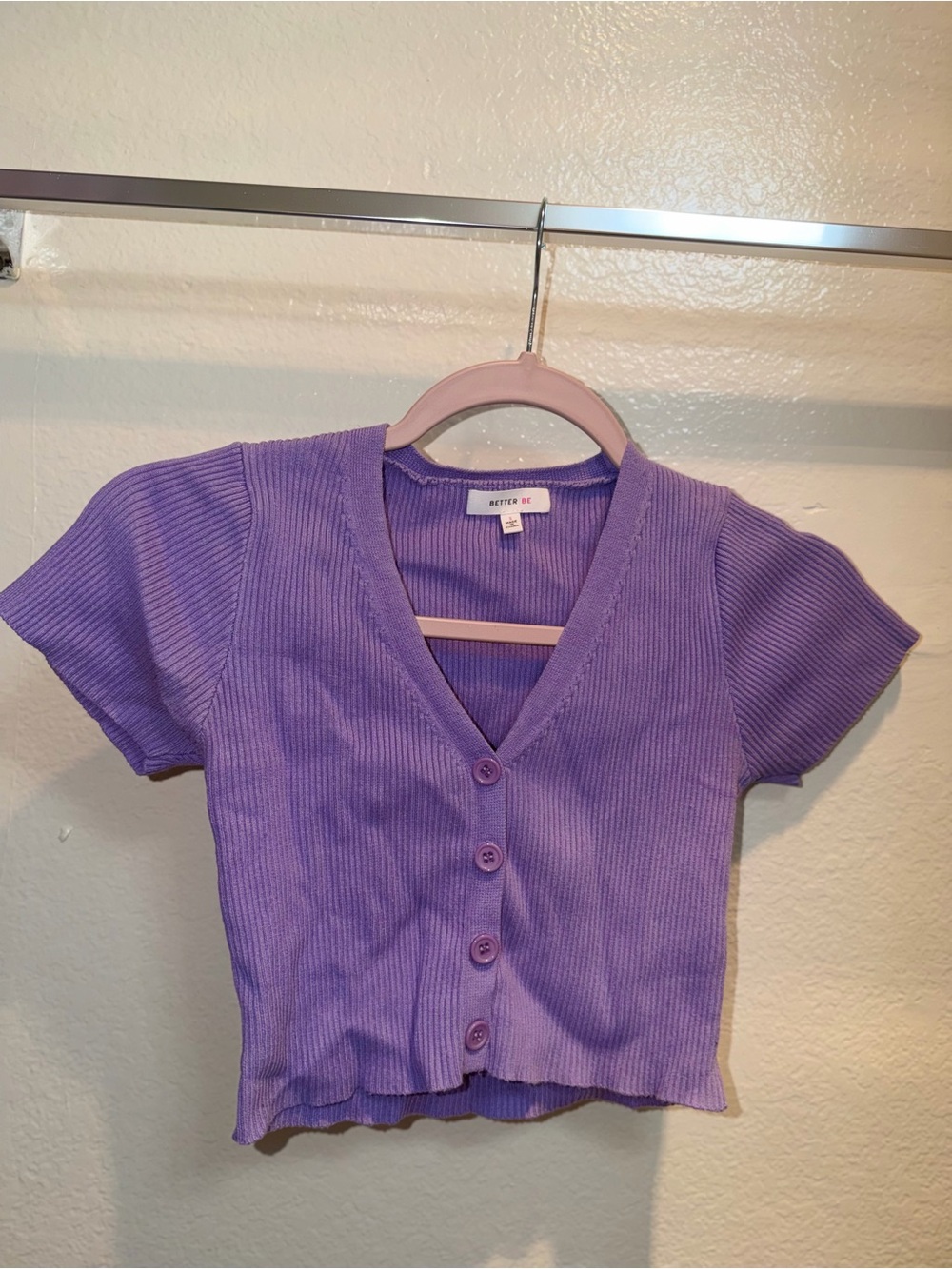 Purple mini crop top